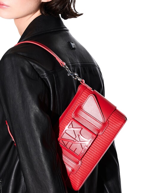 SUSIE STRAW Bolso de hombro con logo rojo - Bolsos Mujer