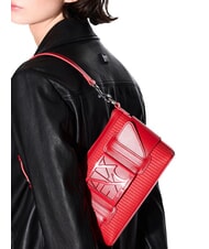 ARMANI EXCHANGE SUSIE STRAW Bolso de hombro con logo rojo - Bolsos Mujer - 5