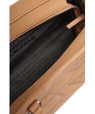 ARMANI EXCHANGE GYNGER Bolso de hombro con estampado de logotipo por toda la prenda rosa camello/rosa camello - Bolsos Mujer - 5