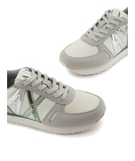 ARMANI EXCHANGE RIO Zapatillas gris+d.verde escarchado - Zapatos Mujer - 3