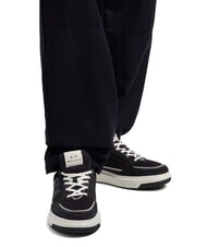 ARMANI EXCHANGE A|X Zapatillas con inserciones de malla y logotipo. azul marino intenso + blanco roto - Zapatos Hombre - 7