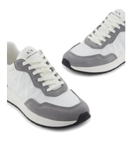 ARMANI EXCHANGE A|X Zapatillas con logo lateral maxi gris neutro + blanco roto - Zapatos Hombre - 4