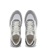 ARMANI EXCHANGE A|X Zapatillas con logo lateral maxi gris neutro + blanco roto - Zapatos Hombre - 3