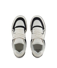 ARMANI EXCHANGE A|X Zapatillas oversize con inserciones en contraste blanco roto + negro - Zapatos Hombre - 3