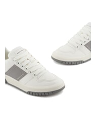 ARMANI EXCHANGE A|X Zapatillas con banda lateral en contraste blanco roto + gris neutro - Zapatos Hombre - 4