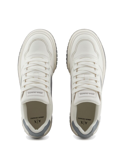 A|X Zapatillas con banda lateral en contraste blanco roto + gris neutro - Zapatos Hombre
