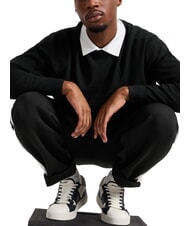 ARMANI EXCHANGE A|X Zapatillas con inserciones en contraste Off White + Jet Set - Zapatos Hombre - 7