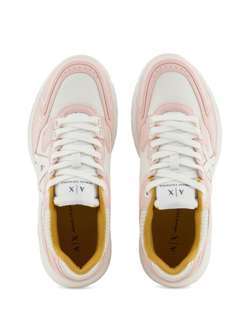 A|X Zapatillas gruesas con inserciones de malla rosa claro + blanco roto - Zapatos Mujer