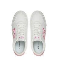 ARMANI EXCHANGE A|X Zapatillas con logotipo en contraste op.blanco+rosa - Zapatos Mujer - 4
