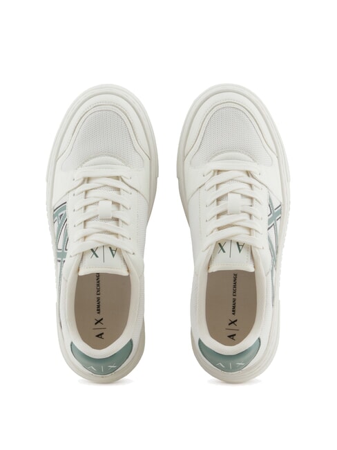 A|X Zapatillas con logotipo en contraste blanco apagado + verde oscuro - Zapatos Mujer