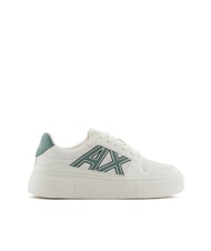 ARMANI EXCHANGE A|X Zapatillas con logotipo en contraste blanco apagado + verde oscuro - Zapatos Mujer - 2
