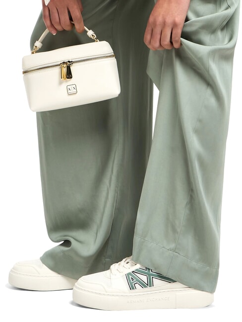 A|X Zapatillas con logotipo en contraste blanco apagado + verde oscuro - Zapatos Mujer