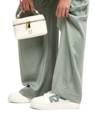 ARMANI EXCHANGE A|X Zapatillas con logotipo en contraste blanco apagado + verde oscuro - Zapatos Mujer - 7