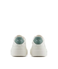 ARMANI EXCHANGE A|X Zapatillas con logotipo en contraste blanco apagado + verde oscuro - Zapatos Mujer - 3
