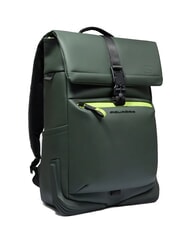 PIQUADRO CORNER SPECIALE GOMMATO Mochila para portátil con tapa enrollable VERDE - Mochilas para portátil - 2