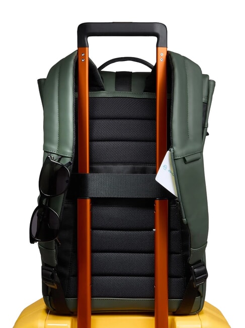 CORNER SPECIALE GOMMATO Mochila para portátil con tapa enrollable VERDE - Mochilas para portátil