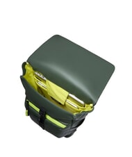 PIQUADRO CORNER SPECIALE GOMMATO Mochila para portátil con tapa enrollable VERDE - Mochilas para portátil - 4