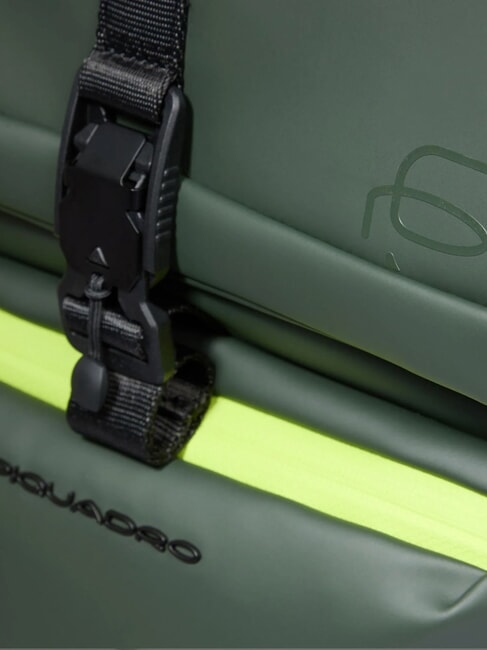 CORNER SPECIALE GOMMATO Mochila para portátil con tapa enrollable VERDE - Mochilas para portátil