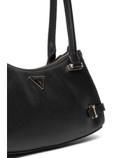 GUESS ROSALBA Bolso de hombro con estampado saffiano NEGRO - Bolsos Mujer - 3