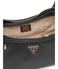 GUESS ROSALBA Bolso de hombro con estampado saffiano NEGRO - Bolsos Mujer - 4