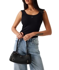 GUESS ROSALBA Bolso de hombro con estampado saffiano NEGRO - Bolsos Mujer - 5