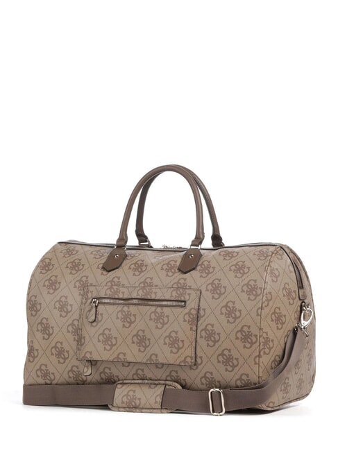 BERTA Bolsa de lona grande con correa para el hombro logotipo de café con leche / marrón - Bolsas de viaje