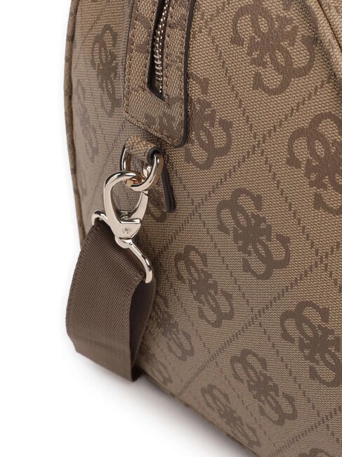 BERTA Bolsa de lona grande con correa para el hombro logotipo de café con leche / marrón - Bolsas de viaje