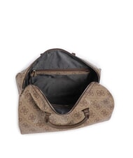 GUESS BERTA Bolsa de lona grande con correa para el hombro logotipo de café con leche / marrón - Bolsas de viaje - 4