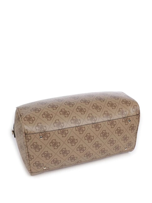 BERTA Bolsa de lona grande con correa para el hombro logotipo de café con leche / marrón - Bolsas de viaje