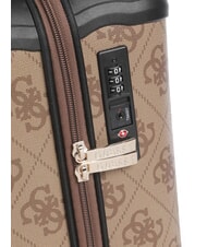 GUESS BERTA 18 Carro de equipaje de mano logotipo de café con leche / marrón - Equipaje de mano - 4