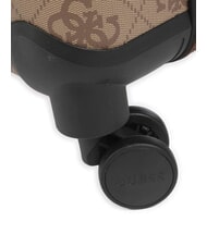 GUESS BERTA 18 Carro de equipaje de mano logotipo de café con leche / marrón - Equipaje de mano - 5