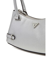 GUESS ROSALBA Bolso de hombro con estampado saffiano SILVER - Bolsos Mujer - 3