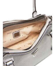 GUESS ROSALBA Bolso de hombro con estampado saffiano SILVER - Bolsos Mujer - 4