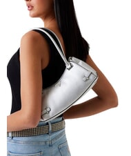 GUESS ROSALBA Bolso de hombro con estampado saffiano SILVER - Bolsos Mujer - 5