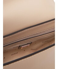 GUESS LEFIA Bolso de hombro con solapa simplemente gris topo - Bolsos Mujer - 5