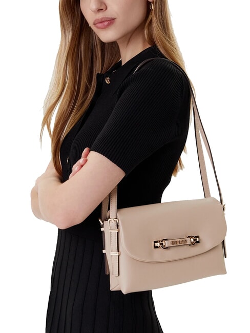 LEFIA Bolso de hombro con solapa simplemente gris topo - Bolsos Mujer