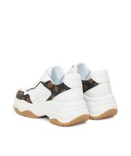 GUESS HAPYY3 Zapatillas con inserciones de logotipo de peonía Blanco / marrón - Zapatos Mujer - 3