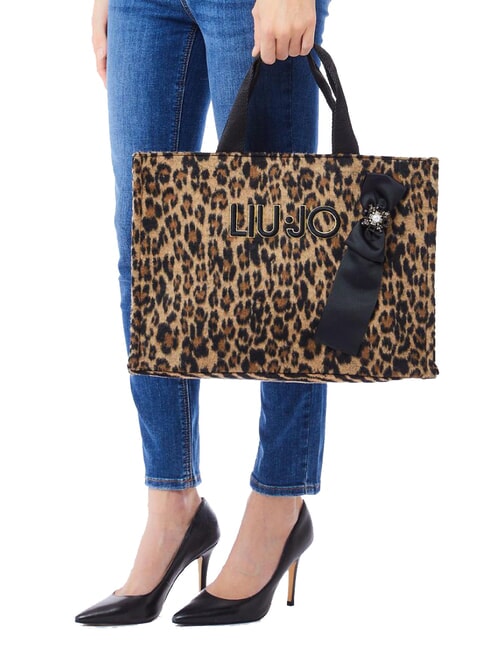 ANIMALIER Bolso de hombro animalier marr&oacute;n - Bolsos Mujer