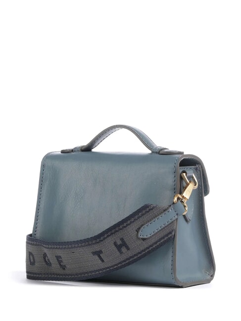 IRENE  Mini bolso de hombro, en piel cerúleo con abb dorado - Bolsos Mujer