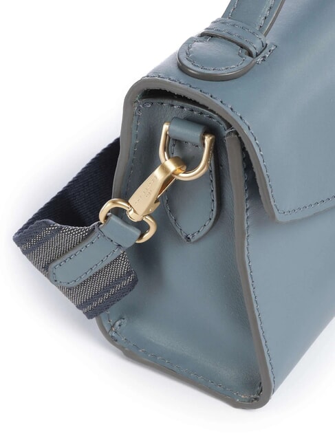 IRENE  Mini bolso de hombro, en piel cerúleo con abb dorado - Bolsos Mujer