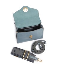 THE BRIDGE IRENE  Mini bolso de hombro, en piel cerúleo con abb dorado - Bolsos Mujer - 4