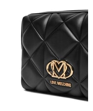 LOVE MOSCHINO QUILTED Bolso de mano acolchado negro - Bolsos Mujer - 3