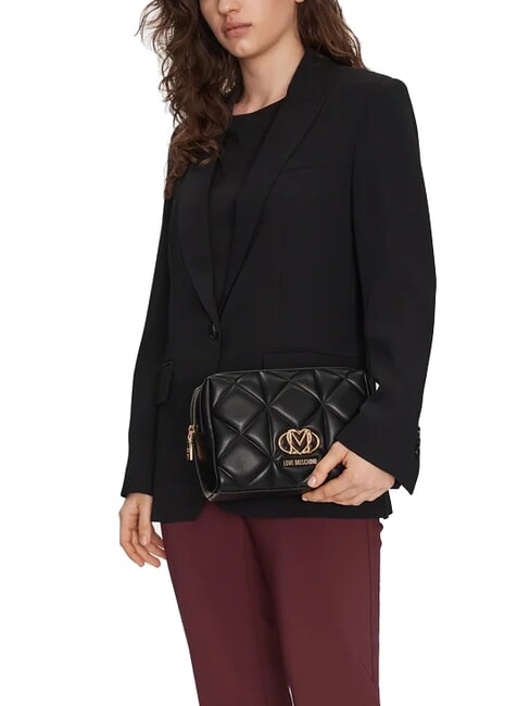 QUILTED Bolso de mano acolchado negro - Bolsos Mujer