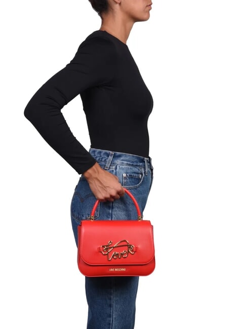 TIMELESS Bolso maletín con bandolera ROJO - Bolsos Mujer