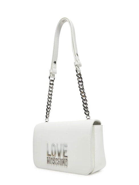LETTERING BICOLOR Bolso de hombro blanco - Bolsos Mujer
