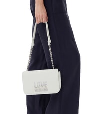 LOVE MOSCHINO LETTERING BICOLOR Bolso de hombro blanco - Bolsos Mujer - 6