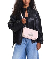 LOVE MOSCHINO LETTERING BICOLOR Bolso de hombro polvos - Bolsos Mujer - 7