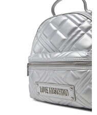 LOVE MOSCHINO QUILTED Mochila acolchada plata - Bolsos Mujer - 4