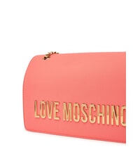 LOVE MOSCHINO LETTERING Bolso de hombro/bandolera coral - Bolsos Mujer - 3