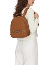 LOVE MOSCHINO LETTERING Mochila camello - Bolsos Mujer - 6